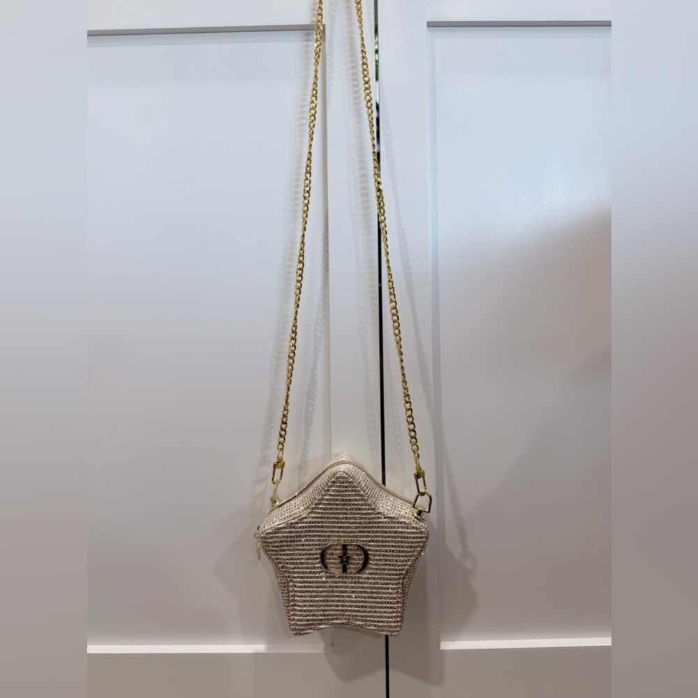 Dior (GWP) Gold Star Makeup Pouch Converted Crossbody Bag Chain Strap OS
NIB - Picture 12 of 14